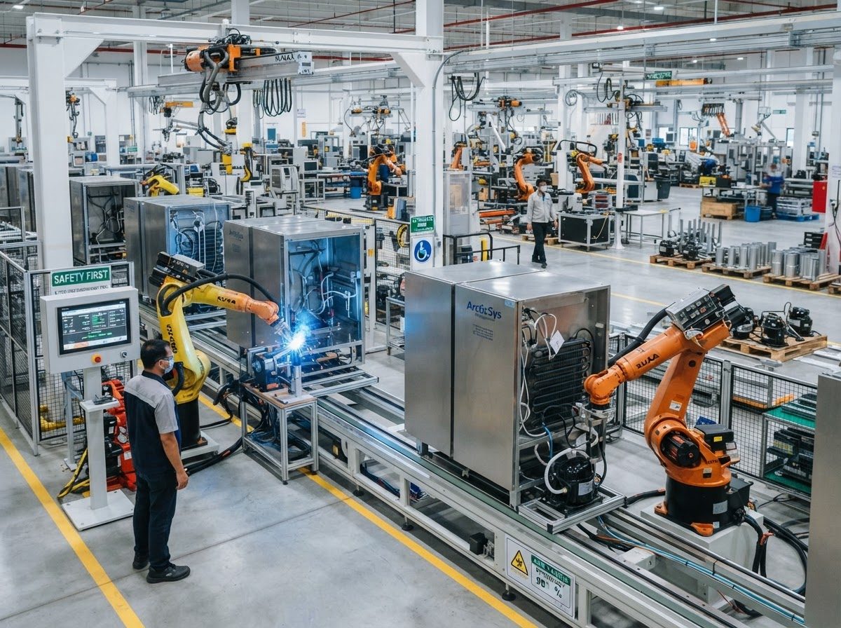 Automated refrigeration production line