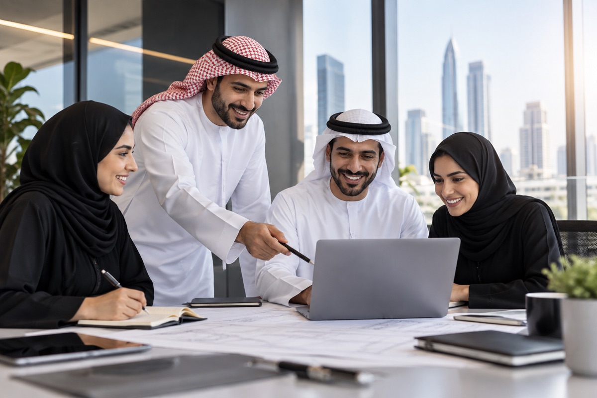 Zilal engineers planning together