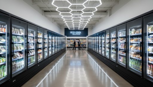 Refrigerated retail aisle