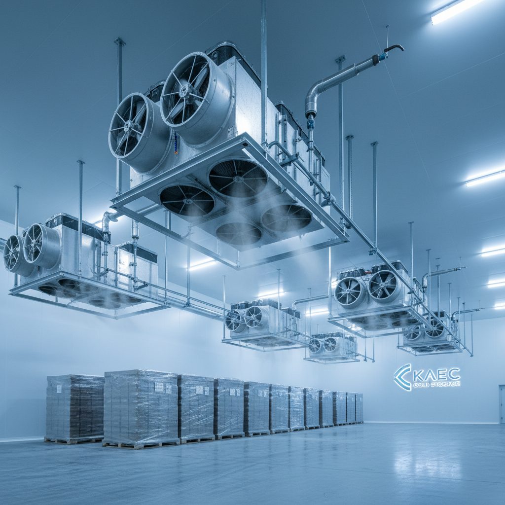 Evaporator units installed in the cold room