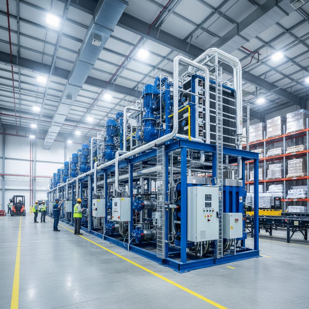 Refrigeration plant installed on the project